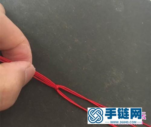 中國結編織串珠四股手繩的方法