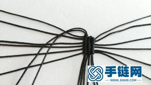 中國結編織制作的赤橙黃雙翅蝴蝶圖解