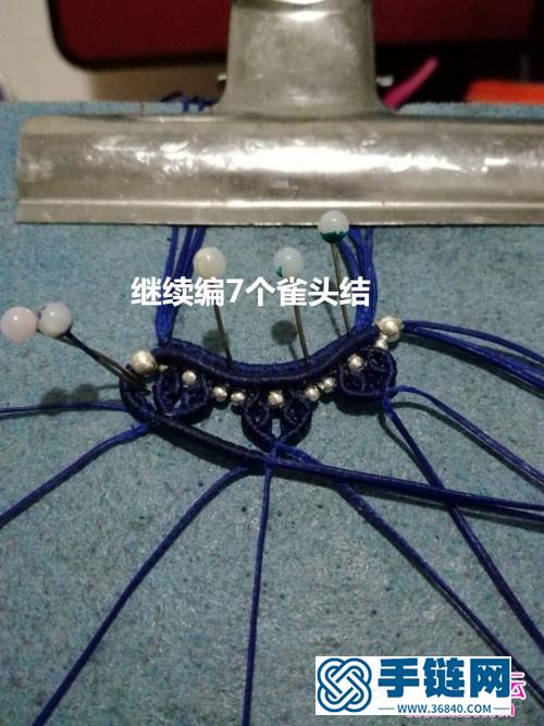 扁蠟線繩編翡翠水滴心鎖的詳細編制教程