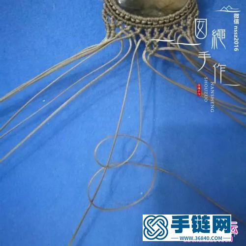 南美扁蠟線編制的男款超寬包石手繩的詳細教程