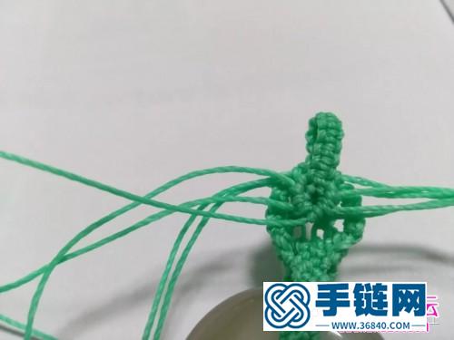 青蛇平安扣斜卷結(jié)吊墜項鏈的詳細(xì)編制圖解