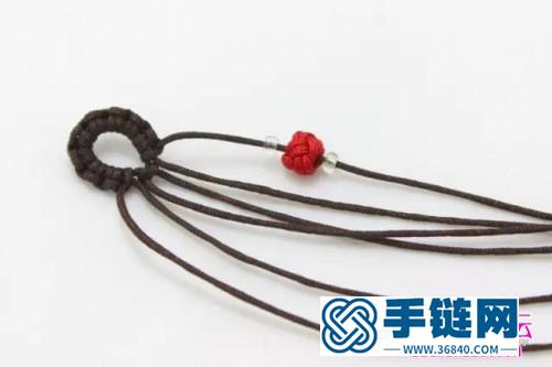 中國結編織串珠蓓蕾手繩教程