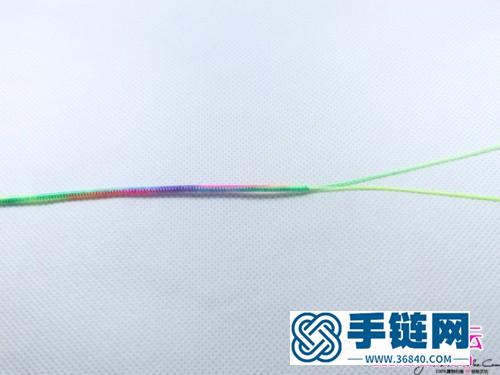 925銀小胖魚七彩手繩的制作方法圖解