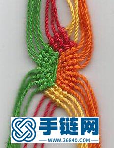 中國結編織彩虹幸運手環教程