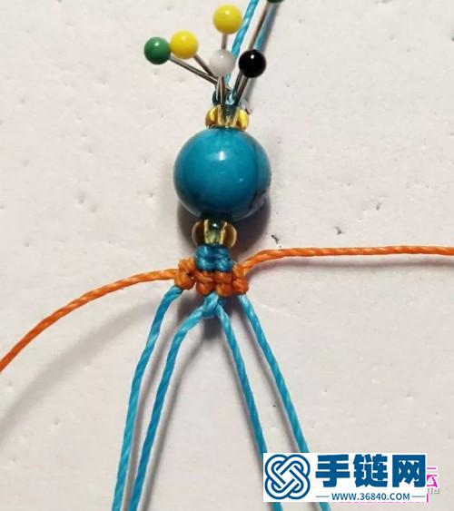 繩編單珠手繩的詳細編織方法圖解