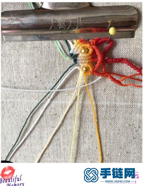 南美蠟線、金珠、銀珠花落枝頭胸針的詳細(xì)制作教程