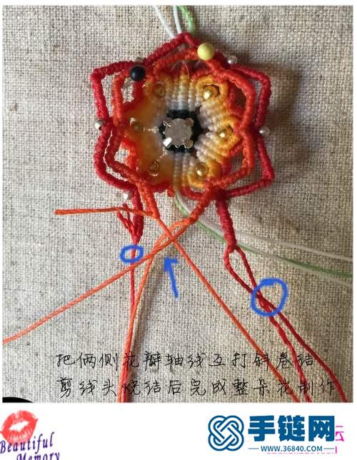 南美蠟線、金珠、銀珠花落枝頭胸針的詳細(xì)制作教程