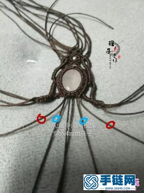 玉線包石頭手鐲的制作方法