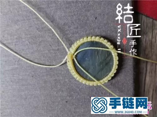 中國結編織向陽花胸針方法圖解（項鏈墜）