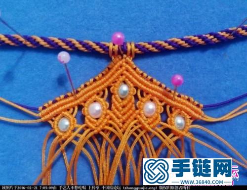中國結編織印度風串珠項鏈教程