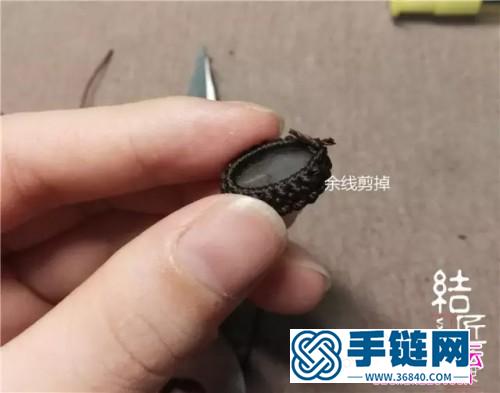 中國結編織包石戒指方法圖解