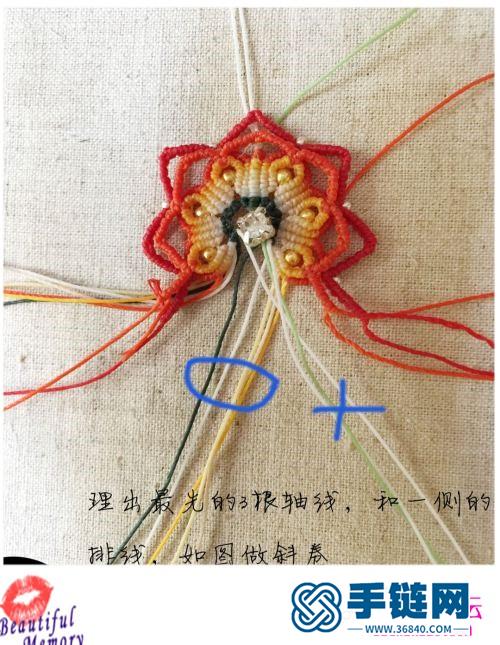 南美蠟線、金珠、銀珠花落枝頭胸針的詳細(xì)制作教程