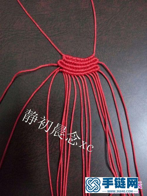 中國結蜿蜒耳環的編織步驟圖