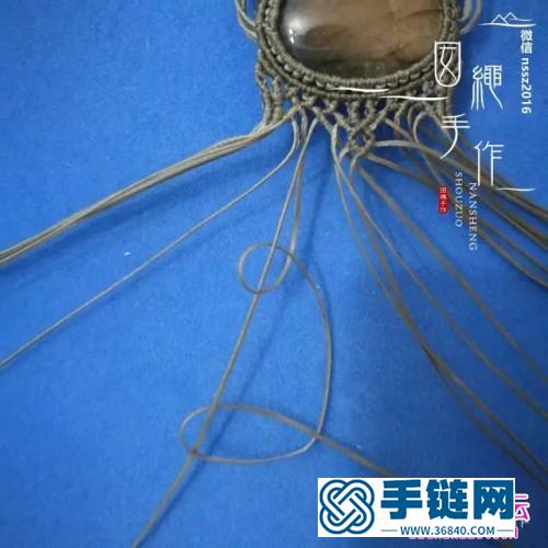 南美扁蠟線編制的男款超寬包石手繩的詳細教程