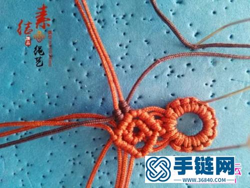 中國結編織銀珠手繩方法圖解