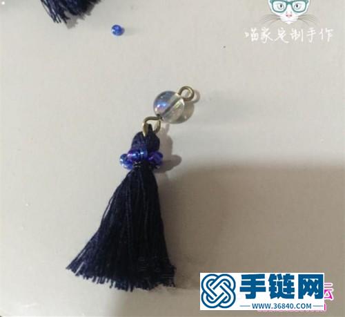 米珠、銅絲、水晶珠制作異域風(fēng)格流蘇耳環(huán)的方法