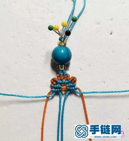 繩編單珠手繩的詳細編織方法圖解