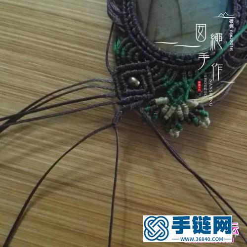 繩編包石七彩花項鏈吊墜的詳細制作教程