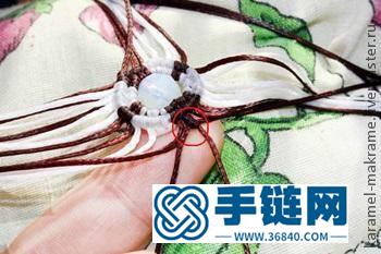 中國結編織圓鏡耳環方法圖解