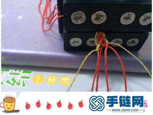 二色玉線一網情深手鏈的制作方法