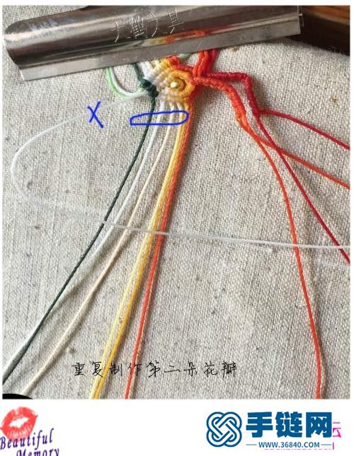 南美蠟線、金珠、銀珠花落枝頭胸針的詳細(xì)制作教程