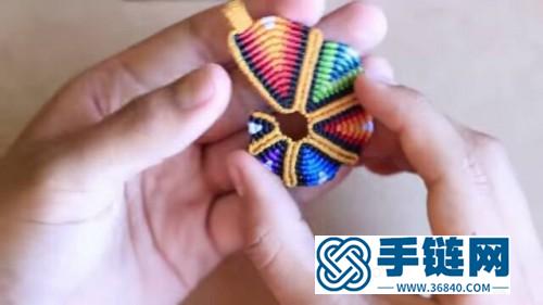 蠟線一步步編彩色吊墜的詳細編制圖解