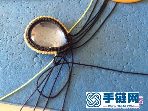 南美圓蠟線制作包水晶的項鏈教程