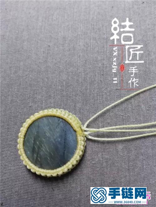 中國結編織向陽花胸針方法圖解（項鏈墜）