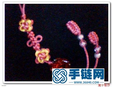 中國結編織花朵吊墜小掛件教程