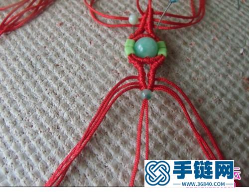 玉線編制串珠手鏈的制作方法