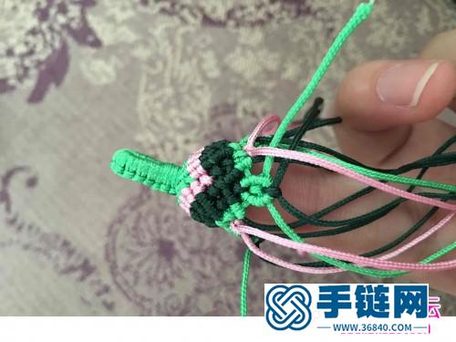 玉線包掛鑰匙扣吊墜的詳細編織教程