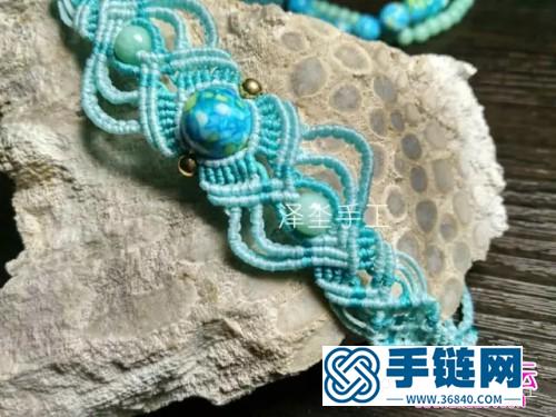 夏日冥想清涼單珠手鏈的詳細編制圖解