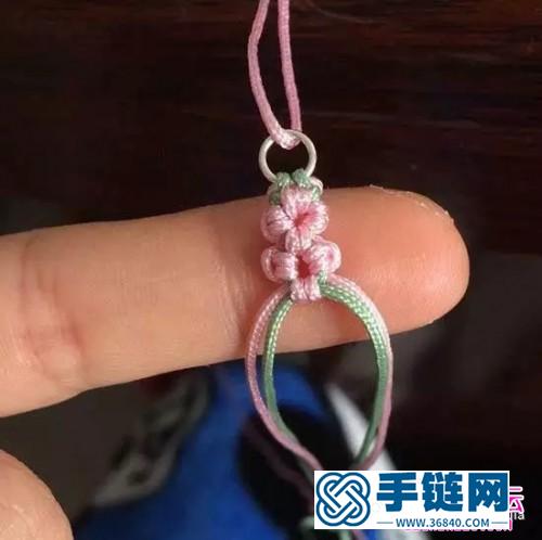 玉線桃花手鏈的編織步驟圖