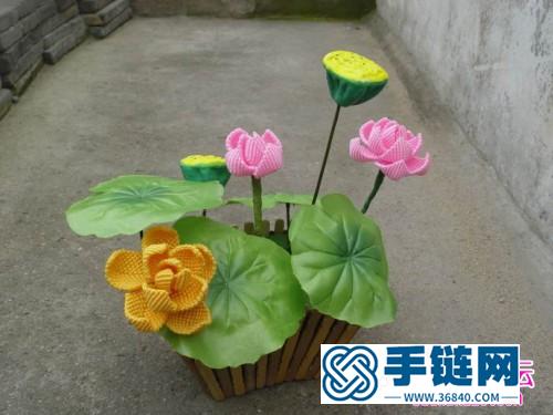 中國結編織蓮花的方法圖解