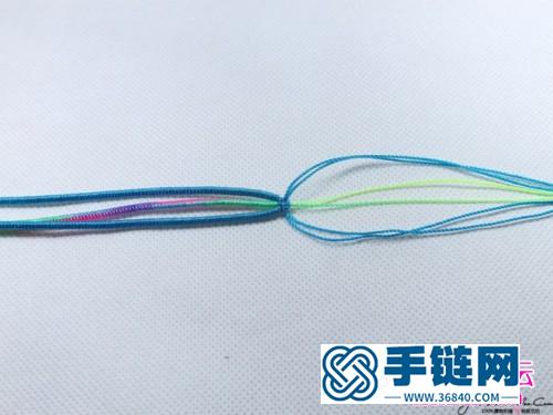 925銀小胖魚七彩手繩的制作方法圖解