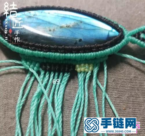 中國結(jié)編織包石小魚兒胸針教程（項鏈墜）