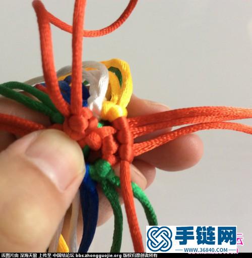 中國結編織五彩轉經筒方法圖解