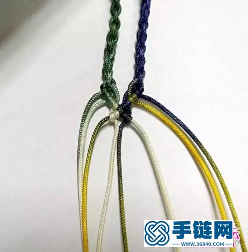 四股編繩的尾墜的編法