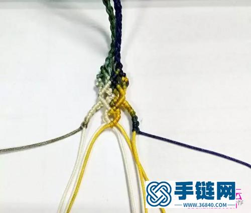 四股編繩的尾墜的編法