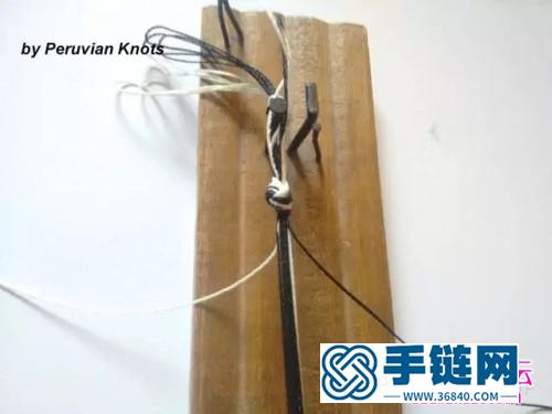 中國結編織黑白手繩方法圖解