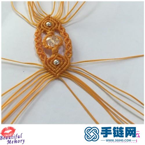 四葉草寬手繩的編法圖解
