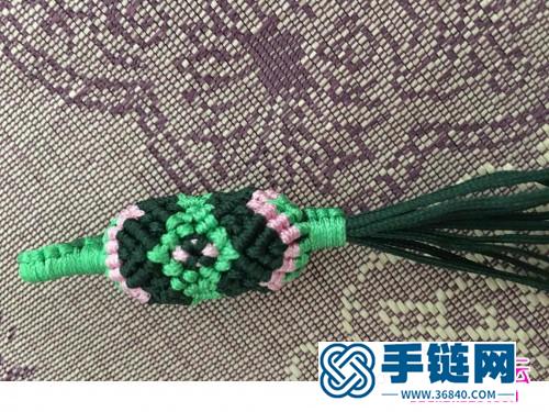 玉線包掛鑰匙扣吊墜的詳細編織教程