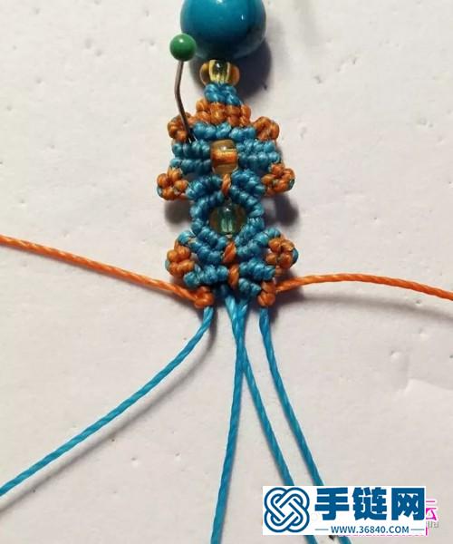 繩編單珠手繩的詳細編織方法圖解