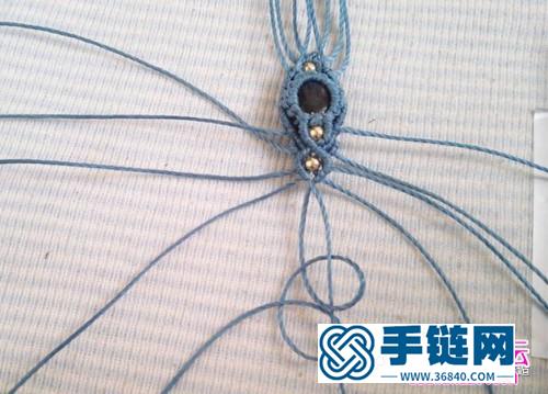 繩編拉長石戒指的詳細(xì)編制步驟圖