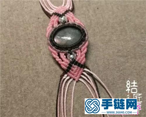 中國結編織包石戒指方法圖解
