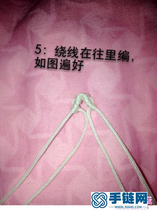 繩編天鵝心形掛飾的編織方法