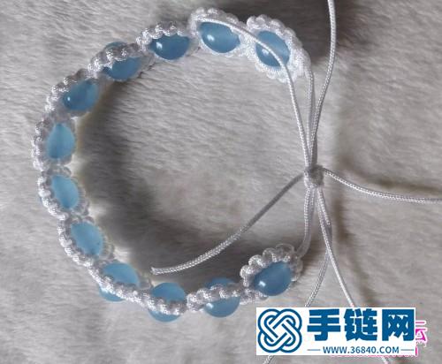 紫玉髓珠雀頭結手鏈的制作方法