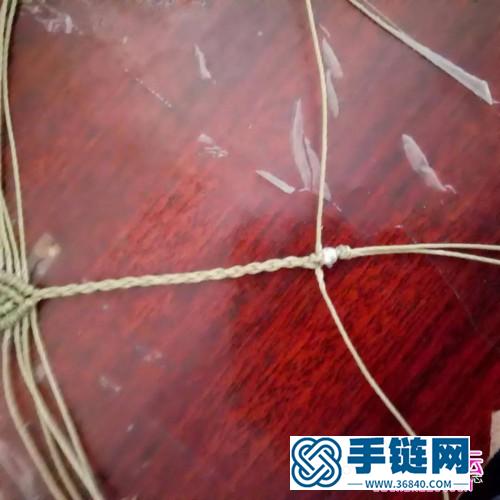 繩編波浪拉長石手繩的詳細編織教程