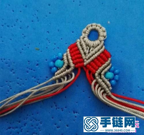 米珠黑紅串色手繩教程