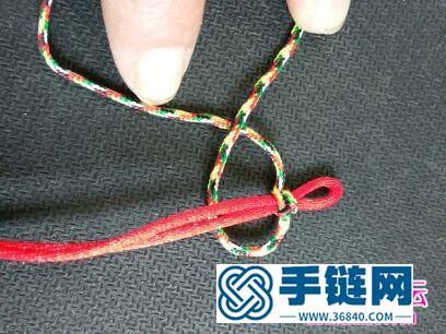 招財貓銀飾紅繩手鏈的編法教程